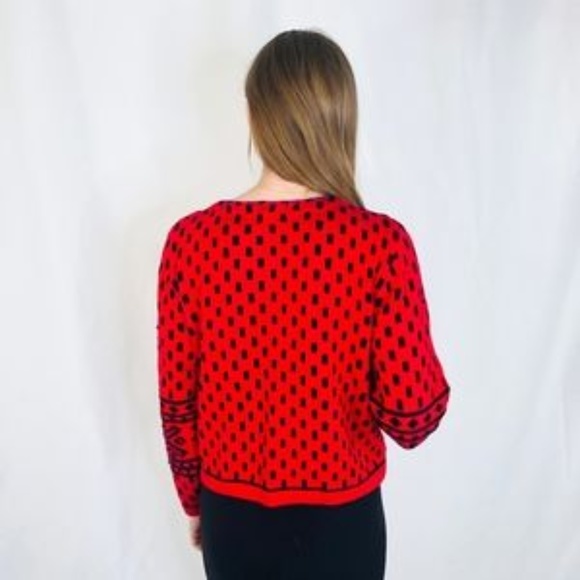 Vintage Berek Scottie Dogs Knit Sweater Beaded - Picture 4 of 6